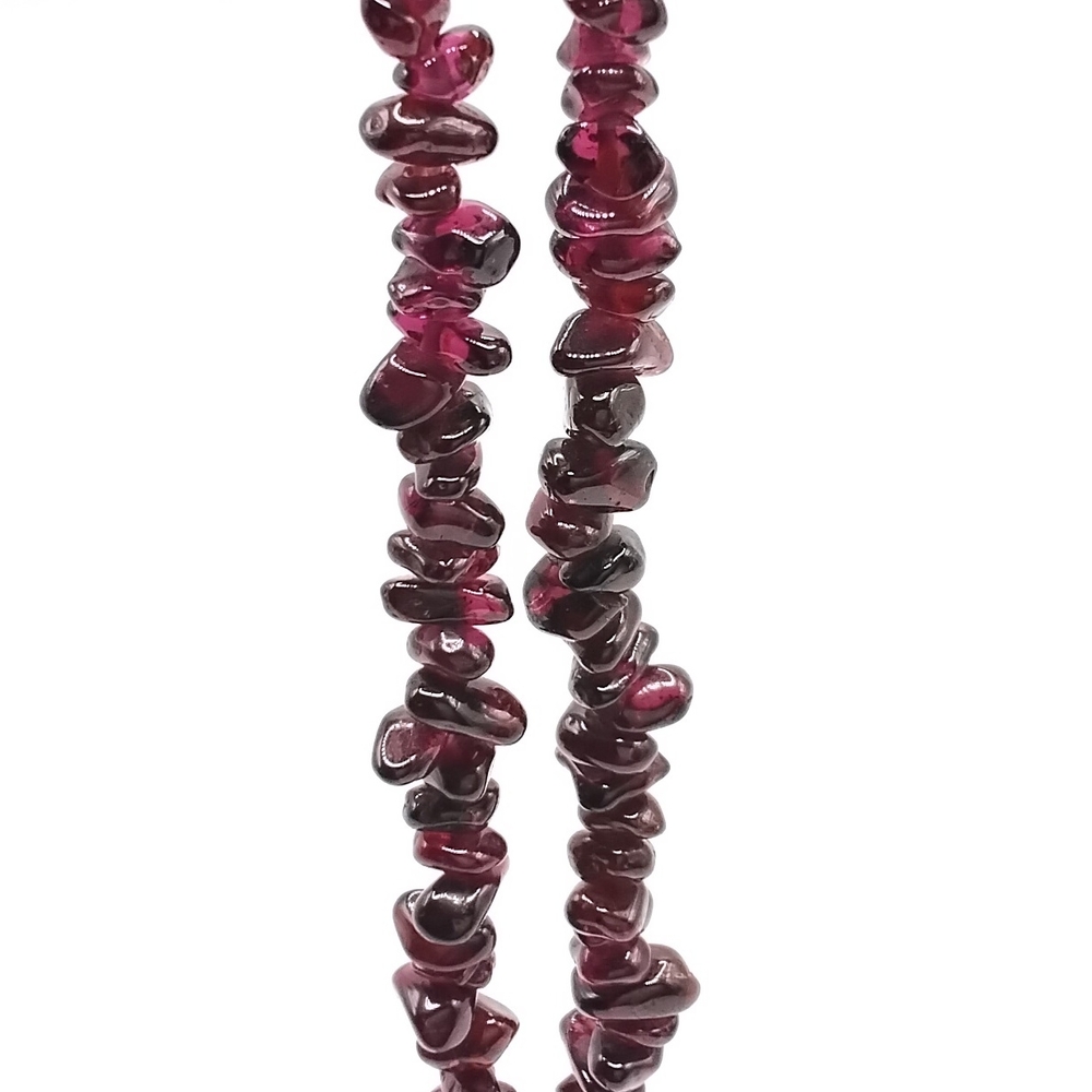 Deep Red Garnet Beaded Necklace